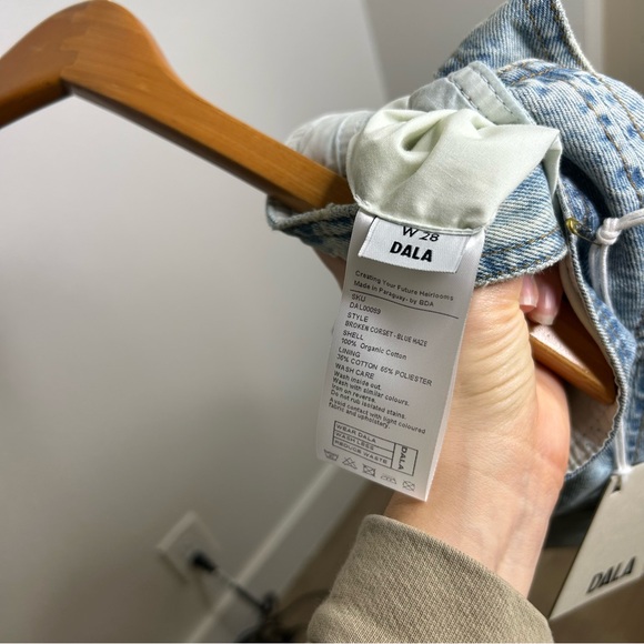 NWT Dala Denim Broken Corset Jean Top Size 28/ US Small - Picture 13 of 16